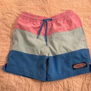 Vineyard Vines Pink and Blue Swim Trunks